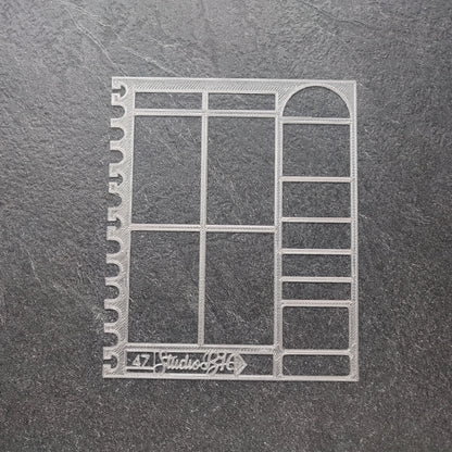 Classic layout boxes Stencil - Large, number 47