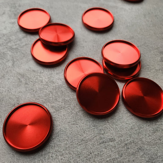 38mm metalt disc, red