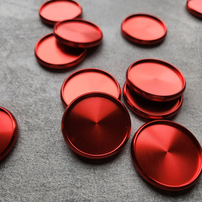 38mm metalt disc, red