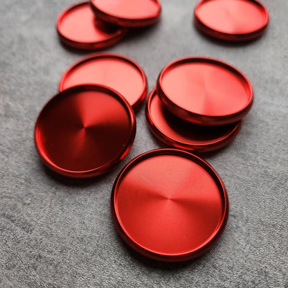 38mm metalt disc, red