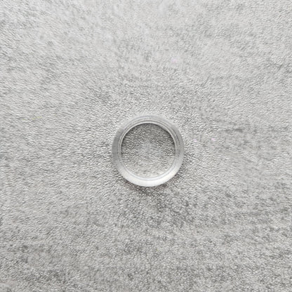 18mm plastic disc, clear