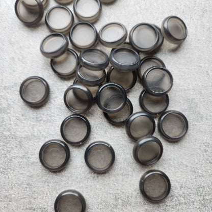 18mm plastic disc, frosted grey