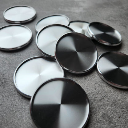 54mm metal disc, silver