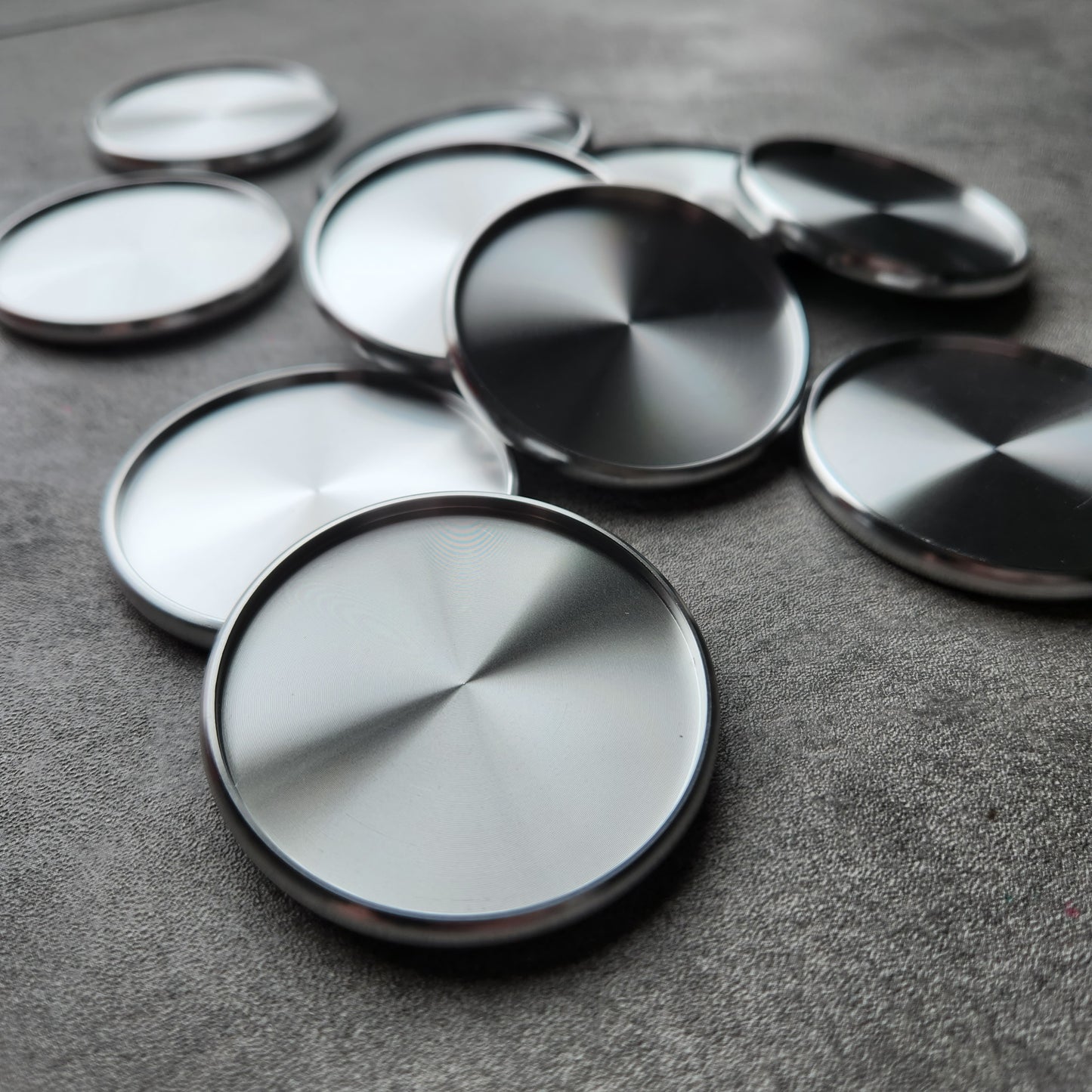 54mm metal disc, silver