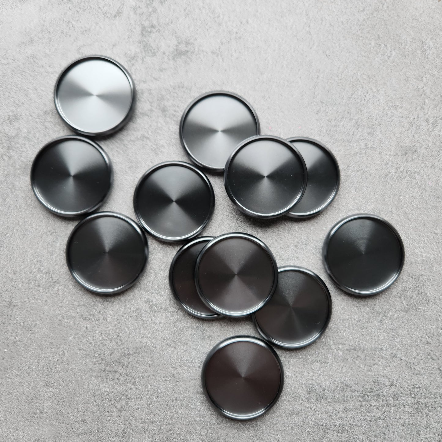 38mm metalt disc, gunmetal