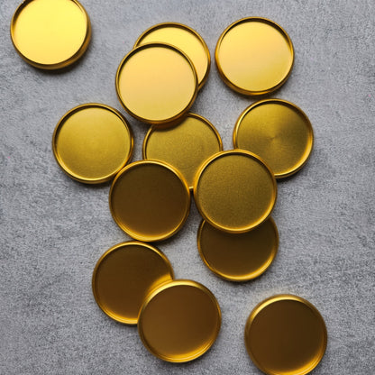 38mm metal disc, yellow