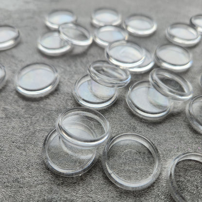 24mm plastic disc, clear