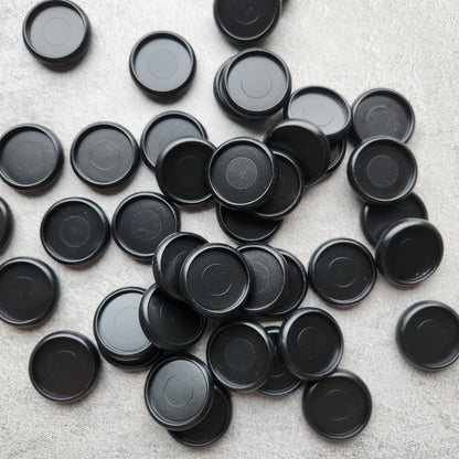 24mm plastic disc, black