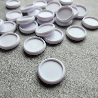 24mm plastic disc, white