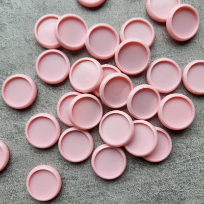 24mm plastic disc, light pink