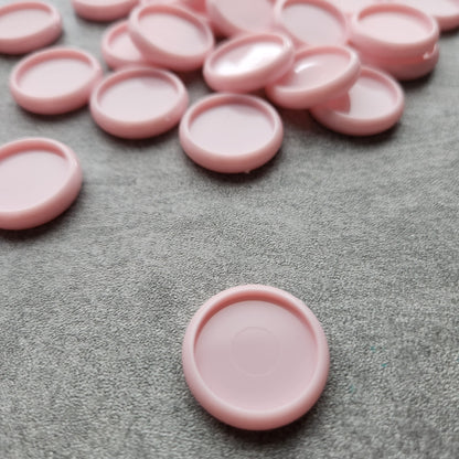 24mm plastic disc, light pink