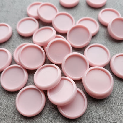 24mm plastic disc, light pink