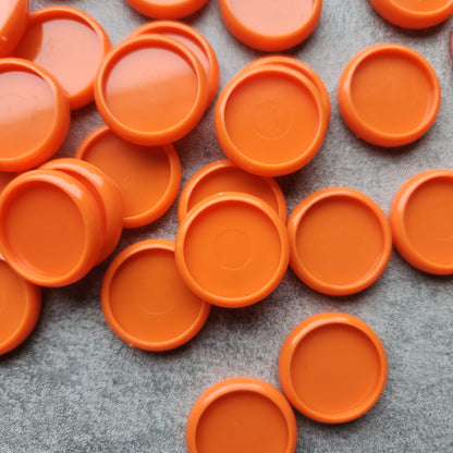 24mm plastic disc, orange