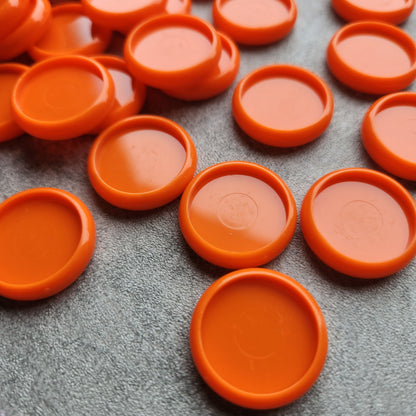 24mm plastic disc, orange