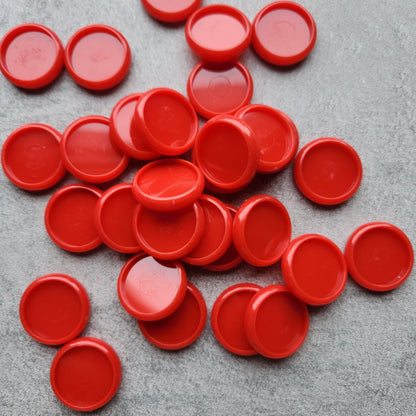 24mm plastic disc, red