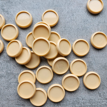 24mm plastic disc, beige