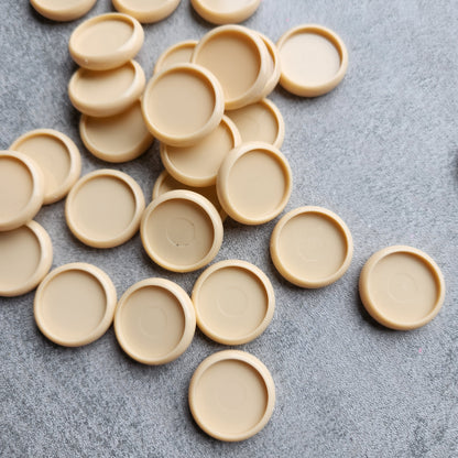 24mm plastic disc, beige