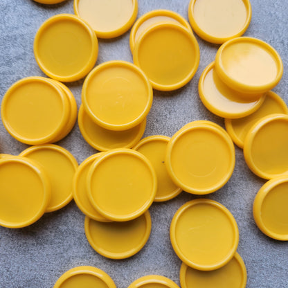 32mm plastic disc, yellow