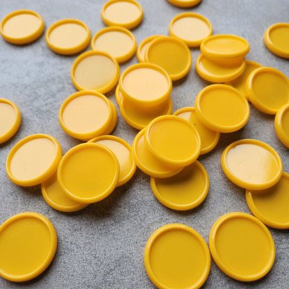 32mm plastic disc, yellow