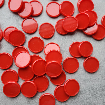 32mm plastic disc, red