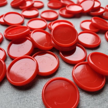 32mm plastic disc, red