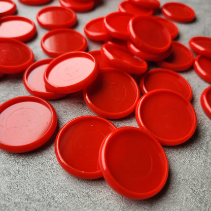 32mm plastic disc, red