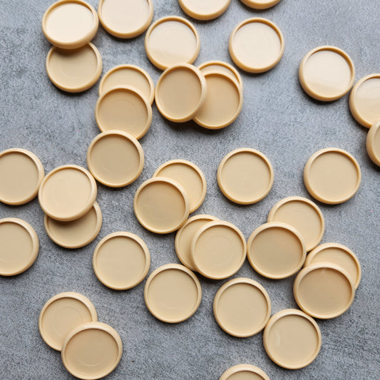 32mm plastic disc, beige