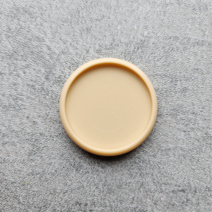 32mm plastic disc, beige