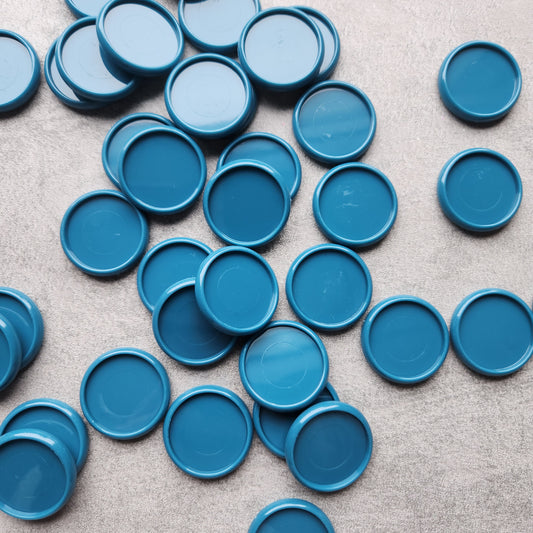 32mm plastic disc, dusty blue