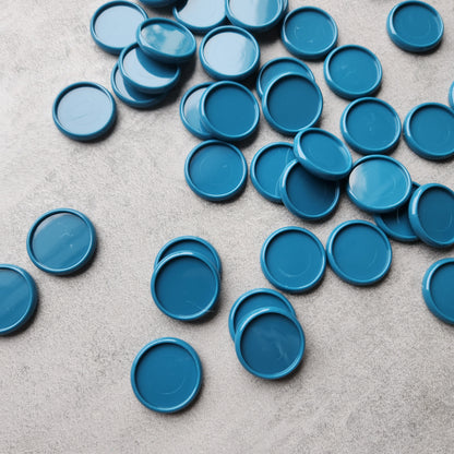 32mm plastic disc, dusty blue