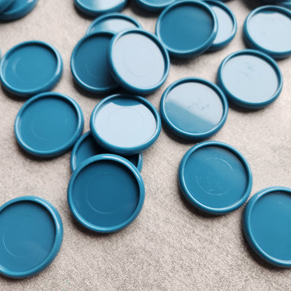 32mm plastic disc, dusty blue