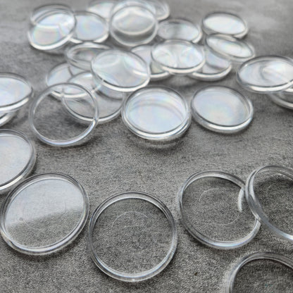 38mm plastic disc, clear