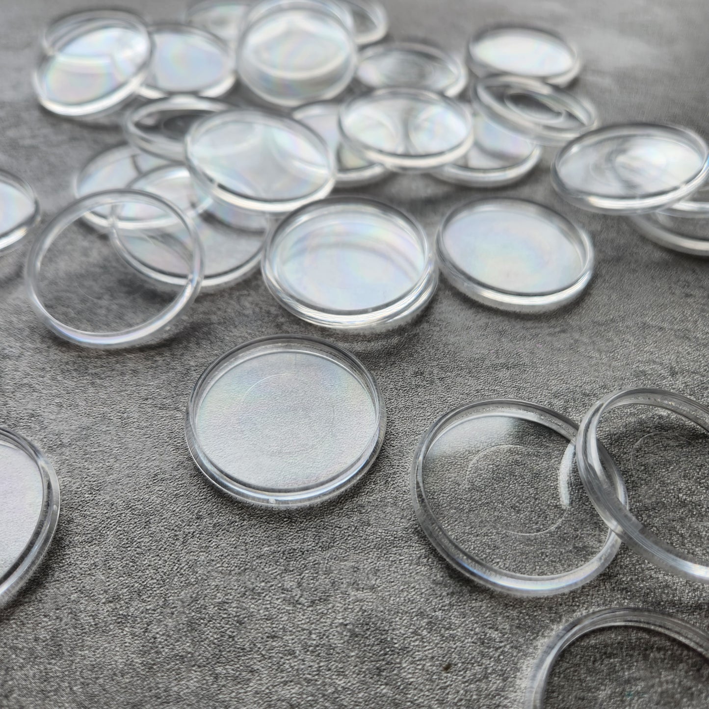 38mm plastic disc, clear