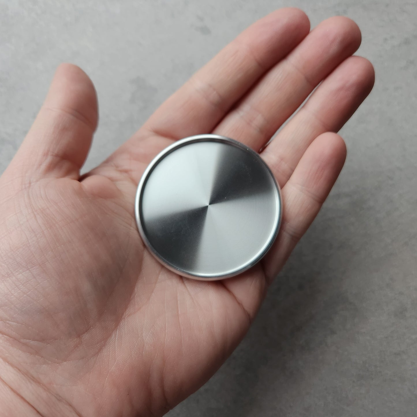 54mm metal disc, silver