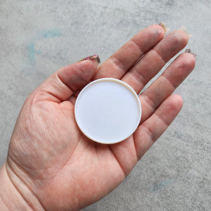 54mm plastic disc, white