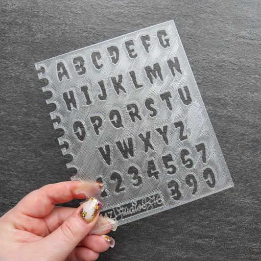 Scary Font Stencil - Large, number 147