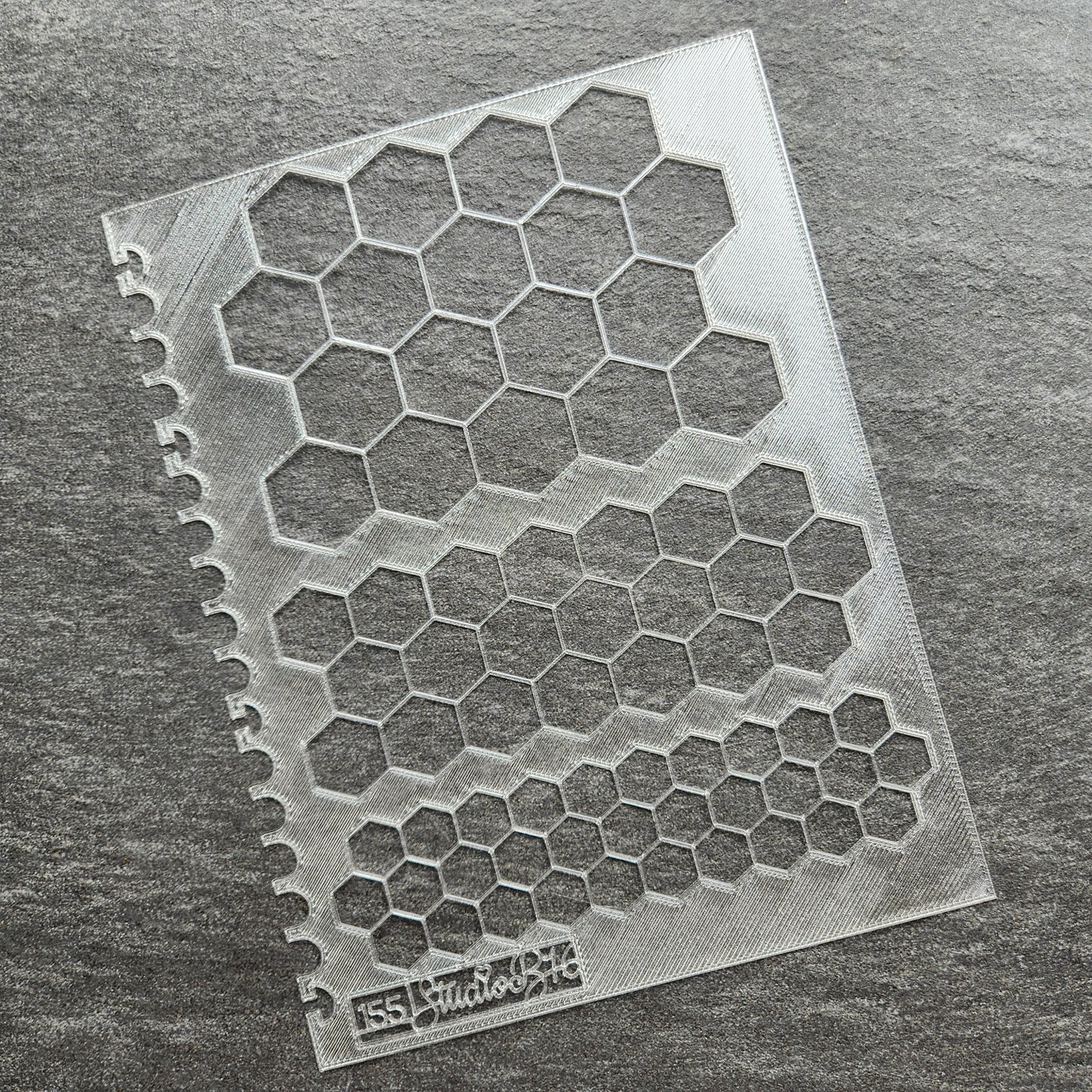 Hexagon patterns Stencil - Extra Large, number 155