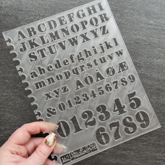 Classic Font Stencil - Extra Large, number 162