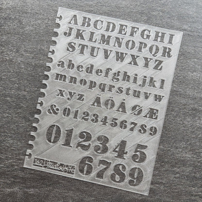 Classic Font Stencil - Extra Large, number 162