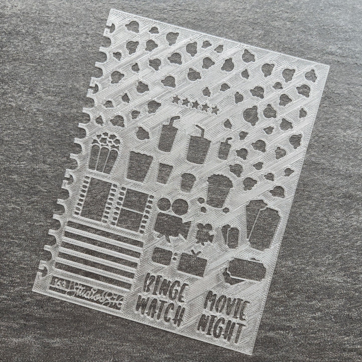 Movie Night Stencil - Extra Large, number 163