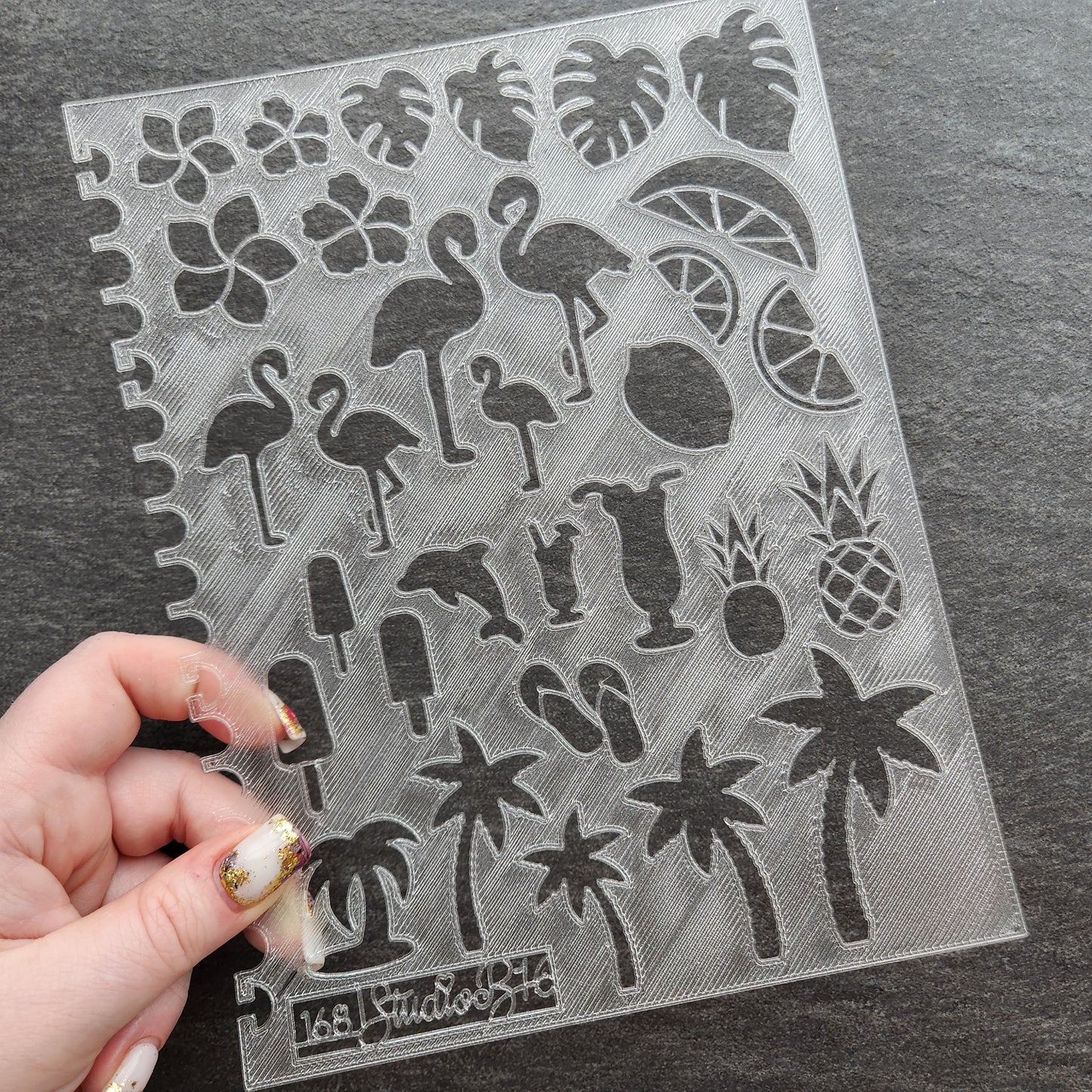 Tropical Stencil - Extra Large, number 168