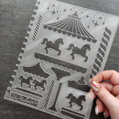 Carousel Stencil - Extra Large, number 178