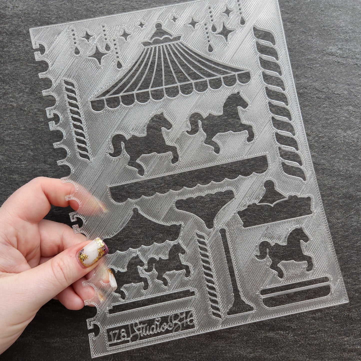 Carousel Stencil - Extra Large, number 178