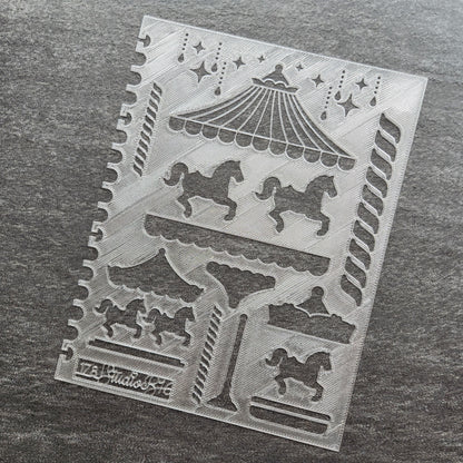 Carousel Stencil - Extra Large, number 178