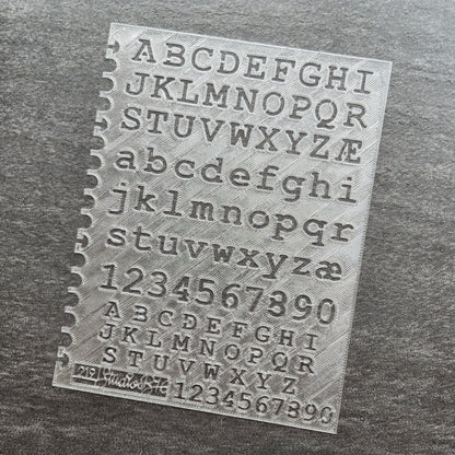 Typewriter Font Stencil - Extra Large, number 219