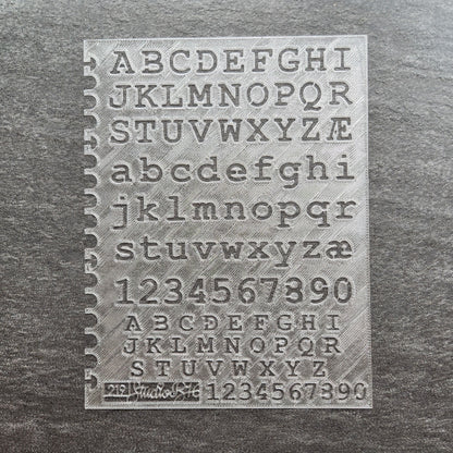 Typewriter Font Stencil - Extra Large, number 219