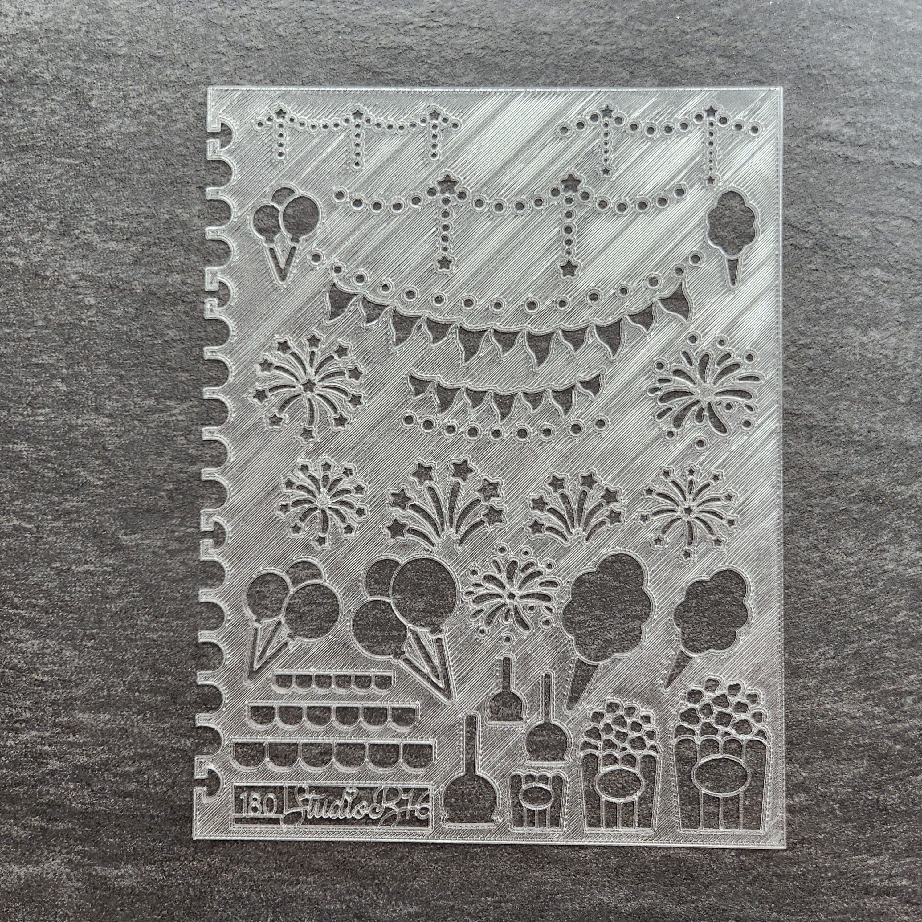 Fireworks Stencil - Extra Large, number 180