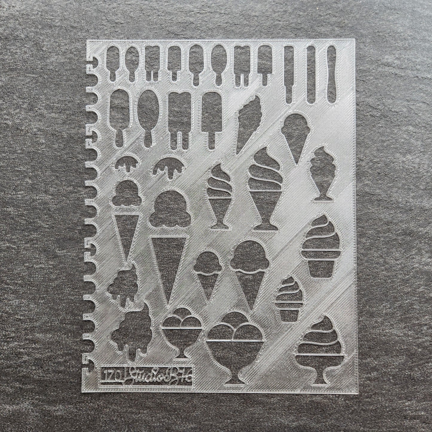 Ice Cream Stencil - Extra Large, number 170