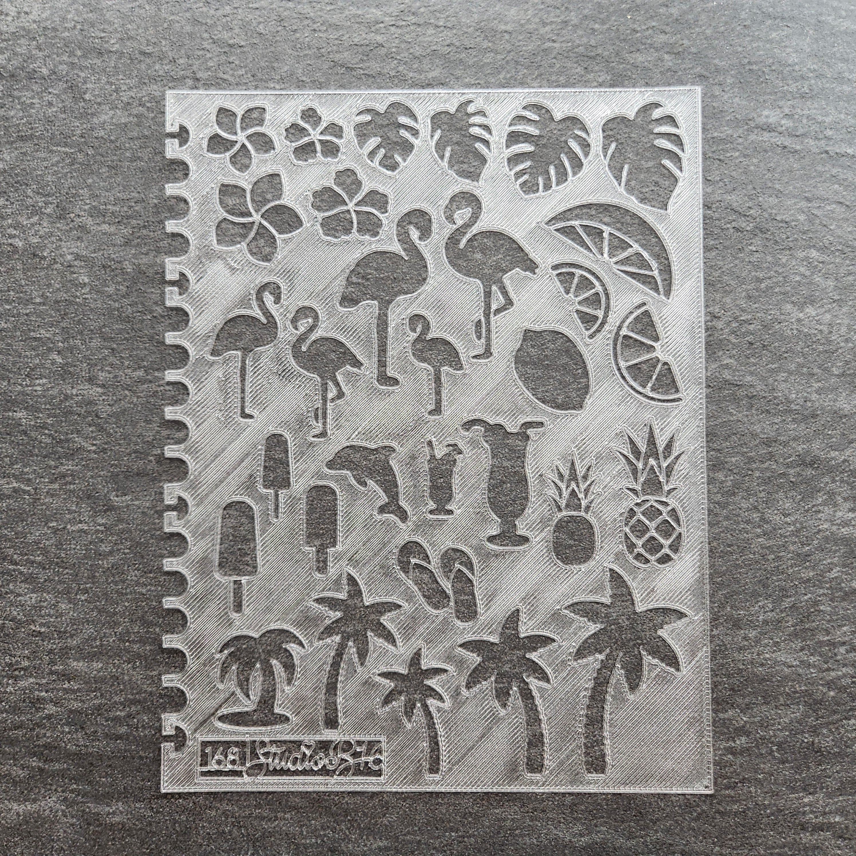 Tropical Stencil - Extra Large, number 168