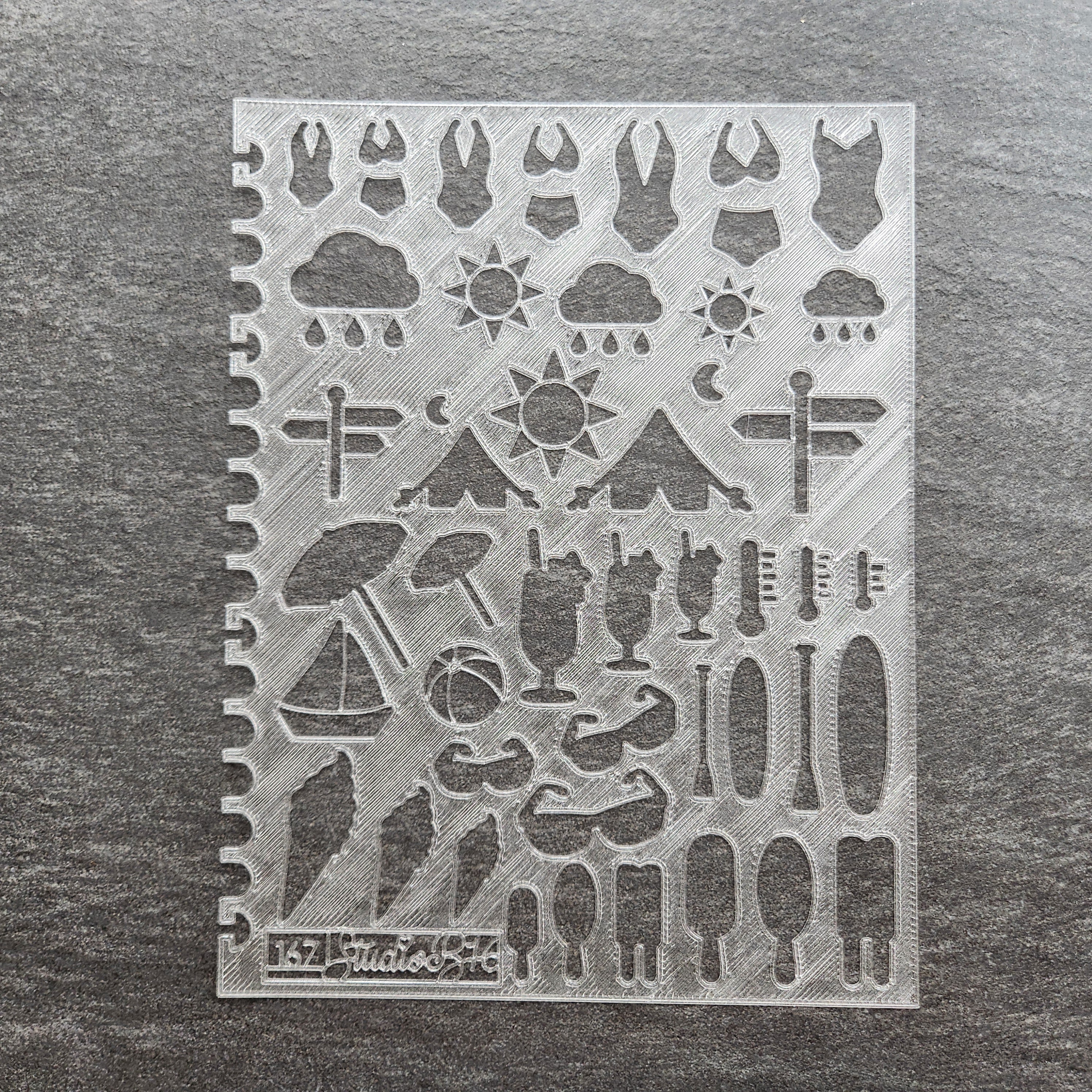 Summer Stencil - Extra Large, number 167